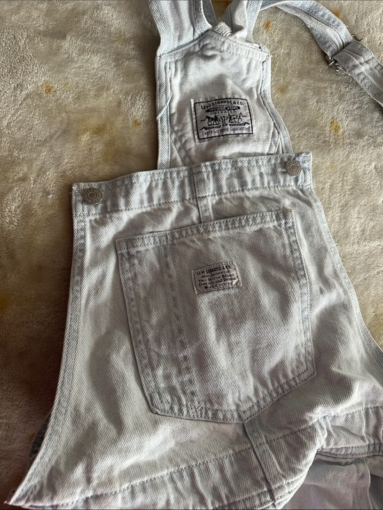 Levi's Pants - Levi's Light Gray Denim Bib Overalls